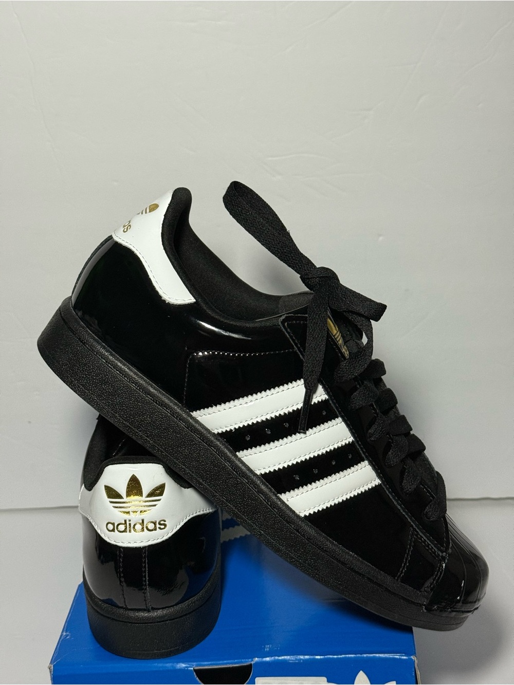 Adidas Superstar Patent Leather Black JS4009 - Women’s 9.5 (men’s 8.5) - NWT
